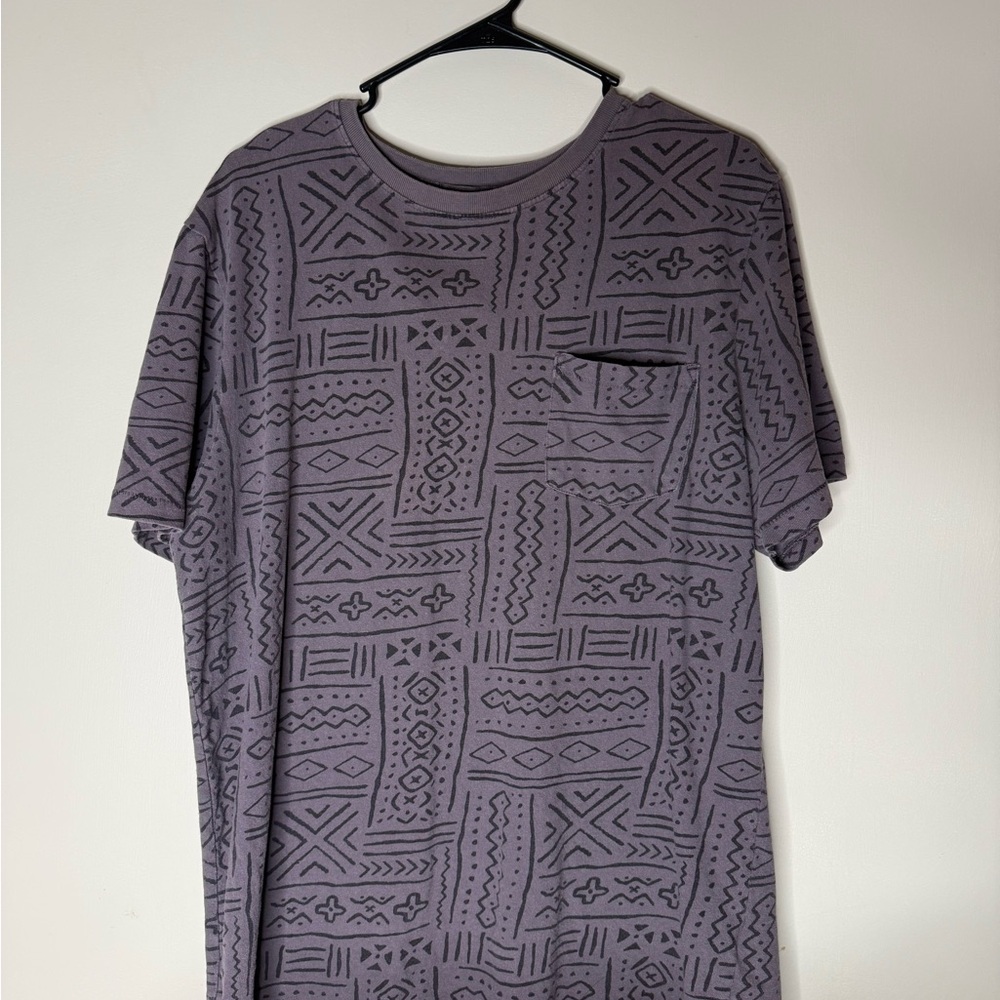 Men's Purple Patterned T-Shirt